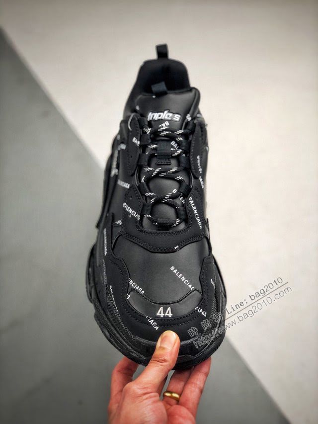 Balenciaga經典款男女鞋 巴黎世家頂級版本Triple S大底LOGO老爹鞋 Balenciaga情侶款老爹鞋  hdbl1218